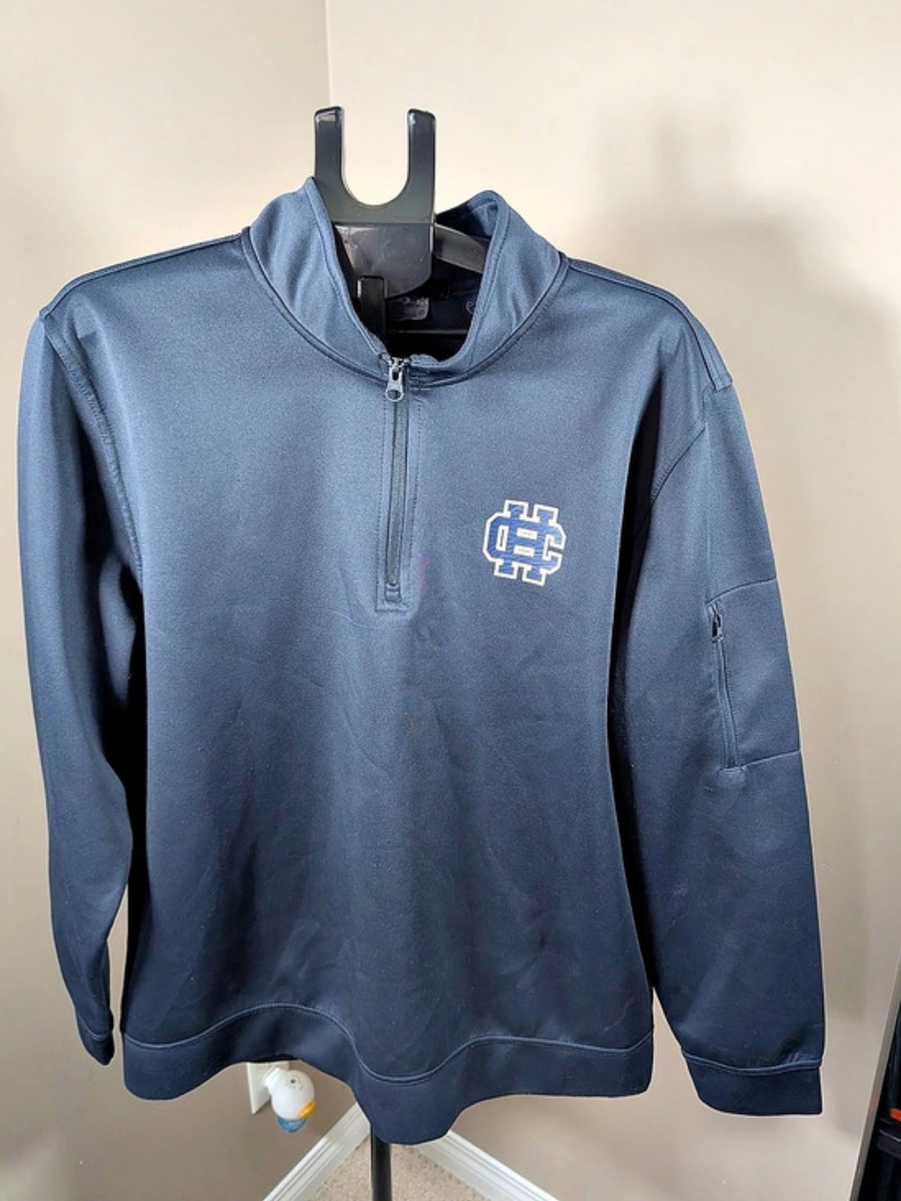 Holland Cooper Men's Sporting Goods Quarter Zip Sweat Blue